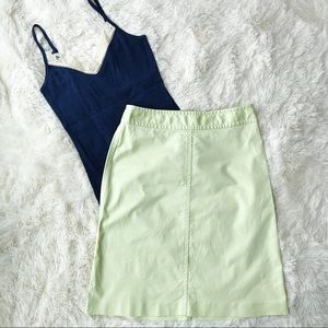 Banana Republic mint pastel  green  a line wide waistband skirt Sz 2
